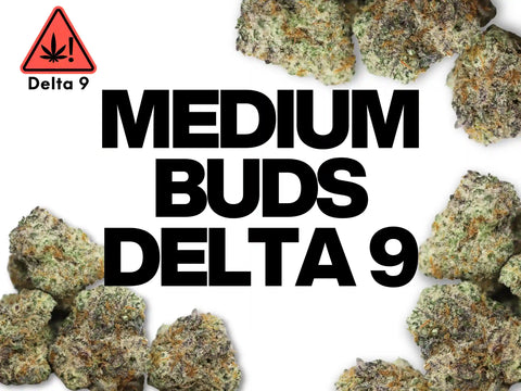 Photo de fleurs Medium Buds au Delta 9 THC – fleurs compactes, résineuses, légales en vente sur Greenbuds.fr