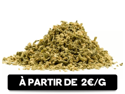 Mix Miettes disponibles sur greenbuds.fr - Des restes triés de fleurs CBD, garantissant qualité et économie pour une expérience fiable